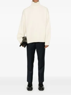 Ami Paris Pantalone Blu Uomo Gessato