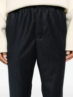 Ami Paris Pantalone Blu Uomo Gessato