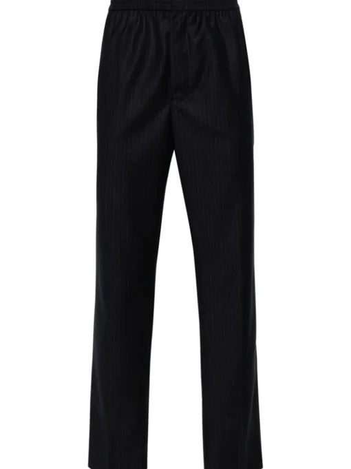 Ami Paris Pantalone Blu Uomo Gessato