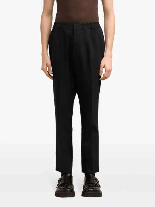 Ami Paris Pantaloni Nero Uomo Vita Elasticizzata