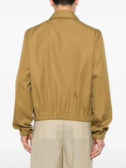 Ami Paris Uomo Giubbotto Marrone Stampa Logo