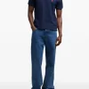 Ami Paris Uomo Polo Blu Ricamo Cuore