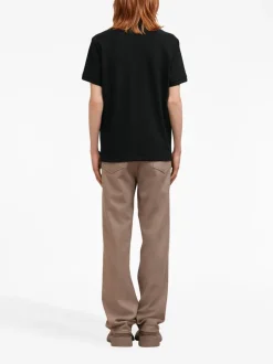 Ami Paris Uomo Polo Nero Ricamo Cuore