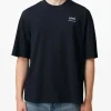 Ami Paris Uomo T-shirt Blu Stampa Logo