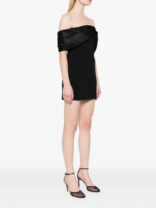 Anine Bing Abito Nero Donna Off Shoulder