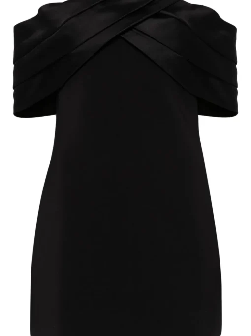 Anine Bing Abito Nero Donna Off Shoulder