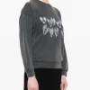 Anine Bing Felpa Nero Donna Logo Cuori