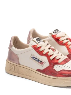 Autry Super Vintage Donna Scarpa Rosso-Rosa
