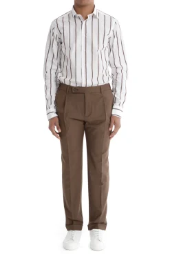 Berwich Pantalone Marrone Uomo Retro