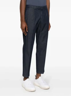 Briglia 1949 Pantalone Blu Uomo Gamba Dritta Crop