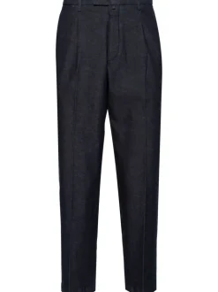 Briglia 1949 Pantalone Blu Uomo Gamba Dritta Crop