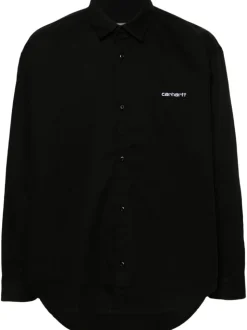 Carhartt Camicia Nero Uomo Ricamo Logo