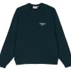 Carhartt Felpa Blu Donna Girocollo Logo Signature