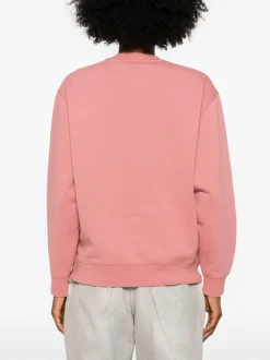 Carhartt Felpa Rosa Donna Ricamo Logo