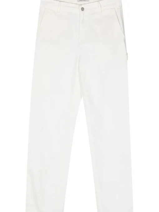 Carhartt Pantalone Bianco Donna Tasche a Filo