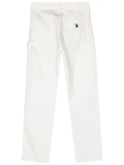 Carhartt Pantalone Bianco Donna Tasche a Filo