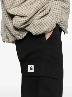 Carhartt Pantalone Nero Donna Cargo Gamba Ampia