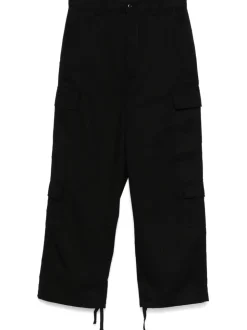 Carhartt Pantalone Nero Donna Cargo Gamba Ampia