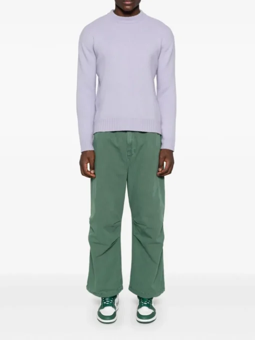 Carhartt Pantalone Verde Uomo Hubbard Gamba Ampia