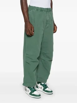 Carhartt Pantalone Verde Uomo Hubbard Gamba Ampia