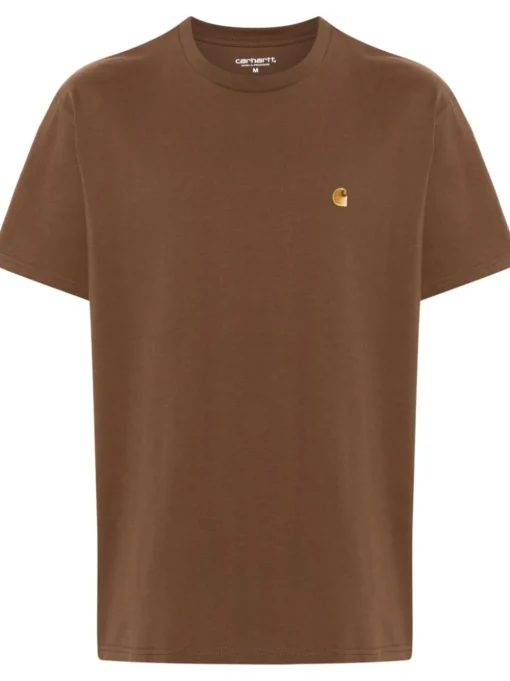 Carhartt T-shirt Marrone Uomo Micro Ricamo Logo