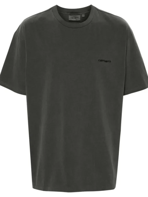 Carhartt T-shirt Nero Uomo Ricamo Micro Logo