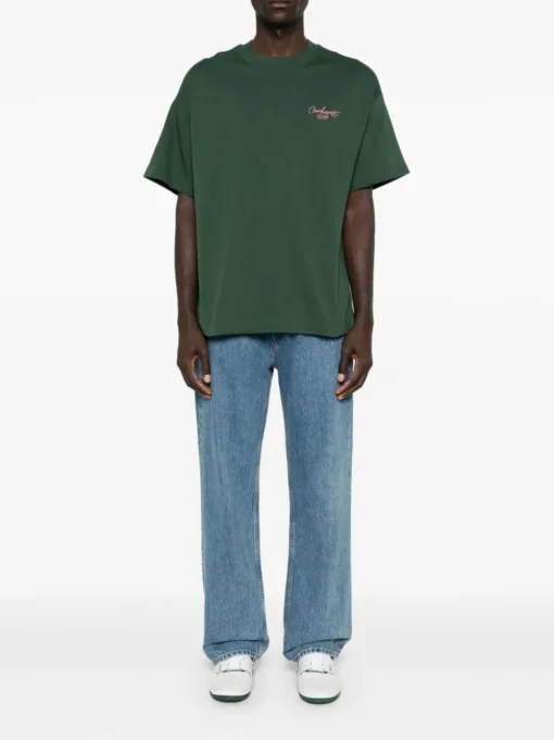 Carhartt T-shirt Verde Uomo Micro Logo WIP