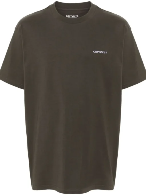 Carhartt T-shirt Verde Uomo Ricamo Logo