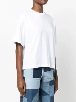 Carhartt Wip Donna T-shirt Bianco Micro Logo Ricamato