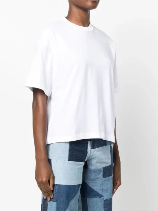 Carhartt Wip Donna T-shirt Bianco Micro Logo Ricamato