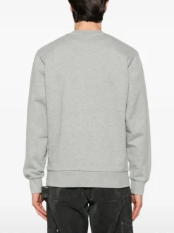 Carhartt Wip Felpa Grigio Uomo Ricamo Logo