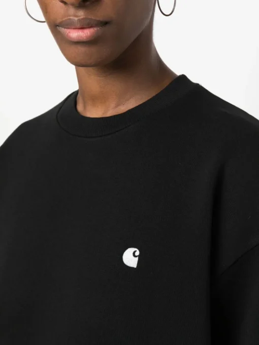 Carhartt Wip Felpa Nero Donna Casey Girocollo