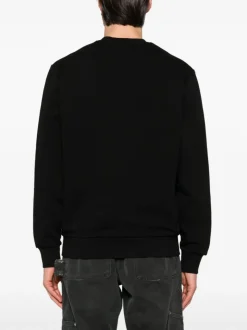 Carhartt Wip Felpa Nero Uomo Ricamo Logo