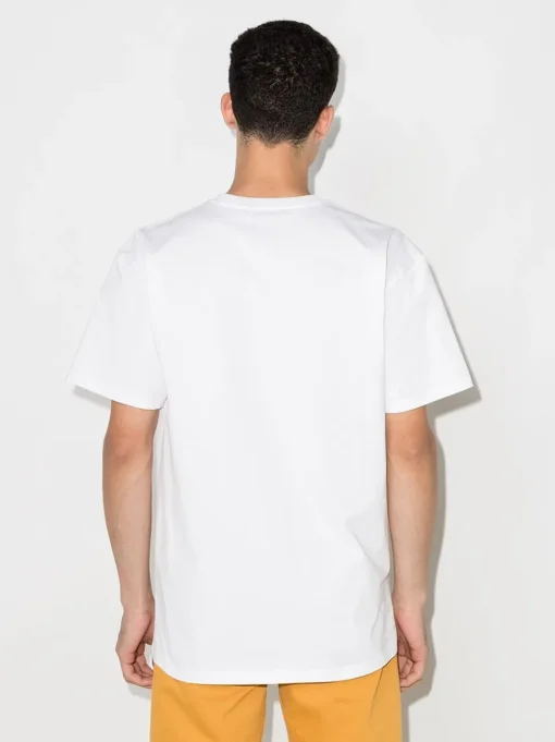 Carhartt Wip T-shirt Bianco Uomo Ricamo Lettera C
