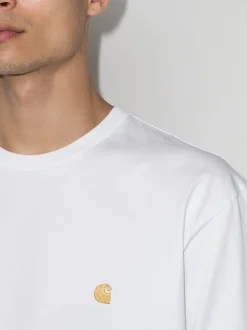 Carhartt Wip T-shirt Bianco Uomo Ricamo Lettera C