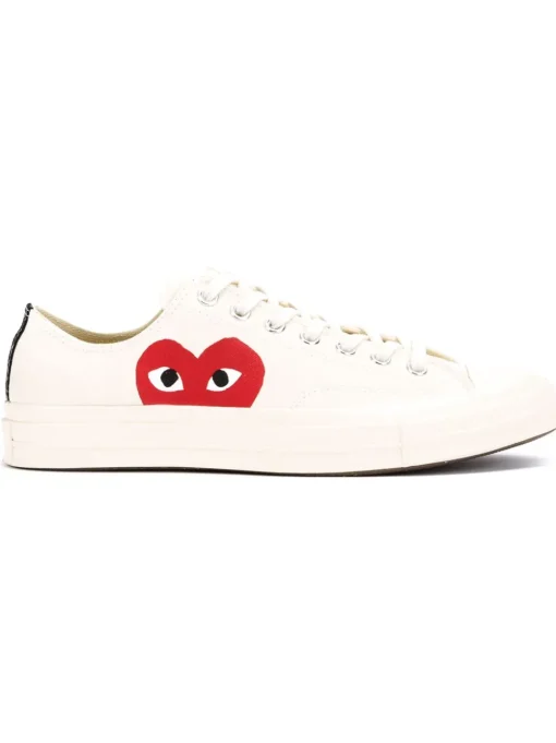 Comme Des Garcons Play Scarpa Bianco Unisex Chuck 70 Cuore Rosso Bassa