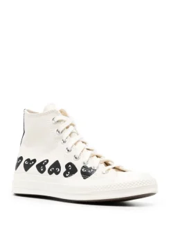 Comme Des Garcons Play Scarpe Beige Uomo Alte Chuck 70