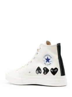 Comme Des Garcons Play Scarpe Beige Uomo Alte Chuck 70