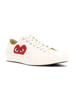 Comme Des Garcons Play Scarpa Bianco Unisex Chuck 70 Cuore Rosso Bassa