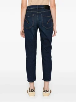 Dondup Jeans Blu Donna Koons Bottoni Gioiello