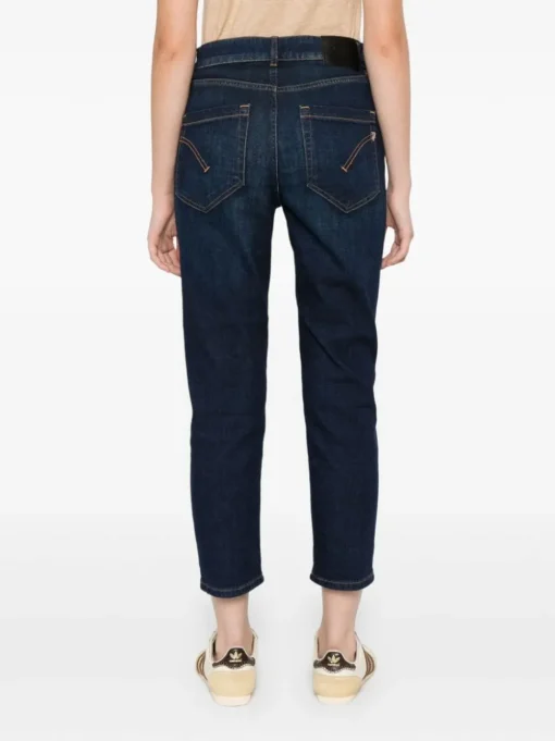 Dondup Jeans Blu Donna Koons Bottoni Gioiello