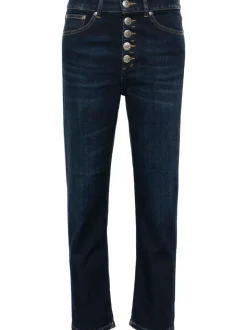 Dondup Jeans Blu Donna Koons Bottoni Gioiello