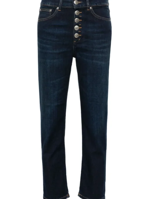 Dondup Jeans Blu Donna Koons Bottoni Gioiello