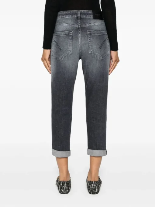 Dondup Jeans Nero Donna Koons Bottoni Gioiello