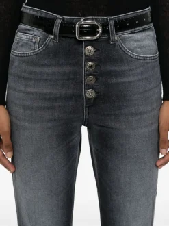 Dondup Jeans Nero Donna Koons Bottoni Gioiello