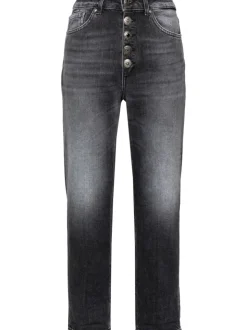 Dondup Jeans Nero Donna Koons Bottoni Gioiello