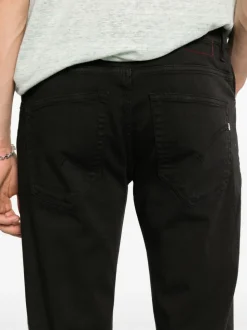 Dondup Jeans Nero Uomo Vestibilità Slim