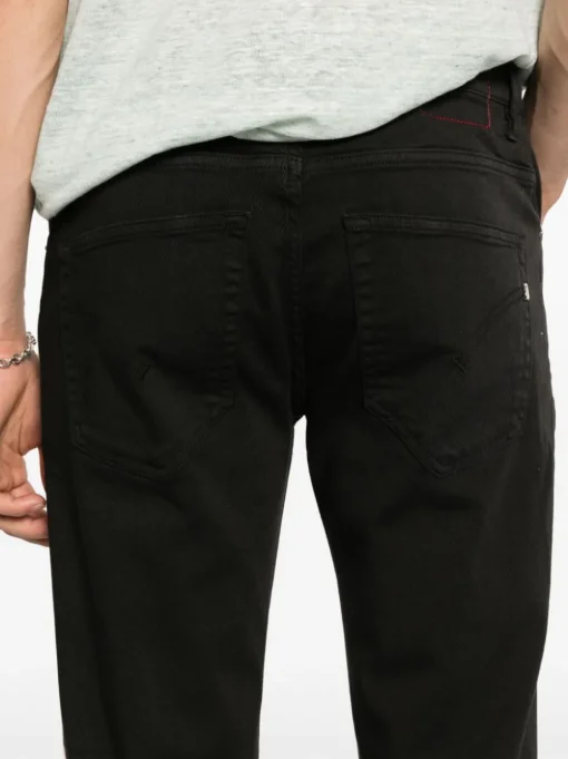 Dondup Jeans Nero Uomo Vestibilità Slim