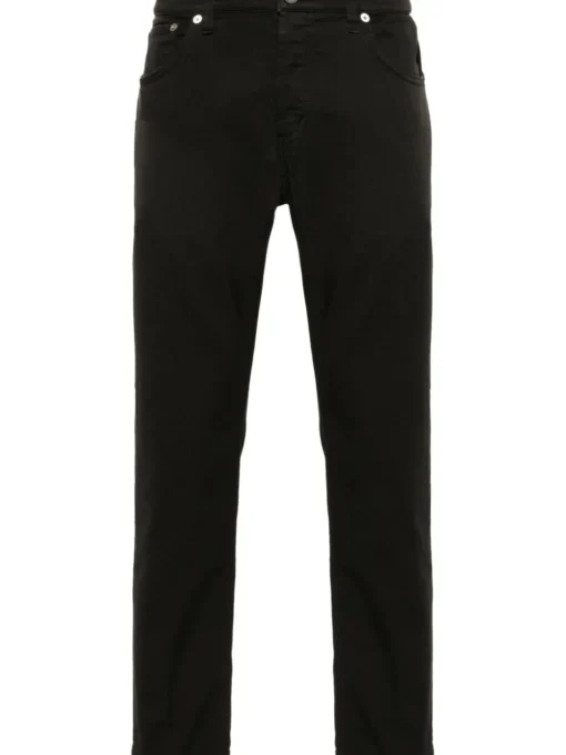 Dondup Jeans Nero Uomo Vestibilità Slim