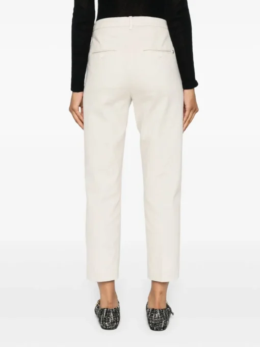 Dondup Pantalone Bianco Donna Nima Bottoni a Vista